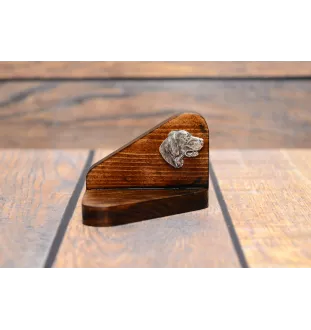 English setter, Lawerack, Laverack - wooden candle holder with a dog, tealight holder, a memorial place for a dog by Art-Dog brand