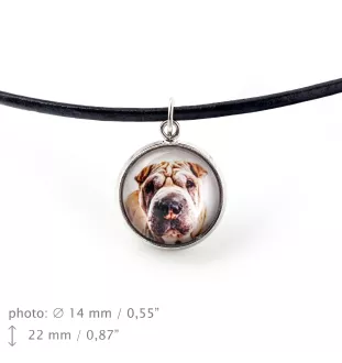 Shar Pei - Halskette mit Anhänger mit Ihrem Foto, handgefertigt, handgefertigter Schmuck der Marke Art-Dog