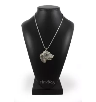 Setter anglais, Setter laverack - un collier avec un chien, un pendentif de chien sur une chaîne en argent, un bijou unique de la marque Art-Dog