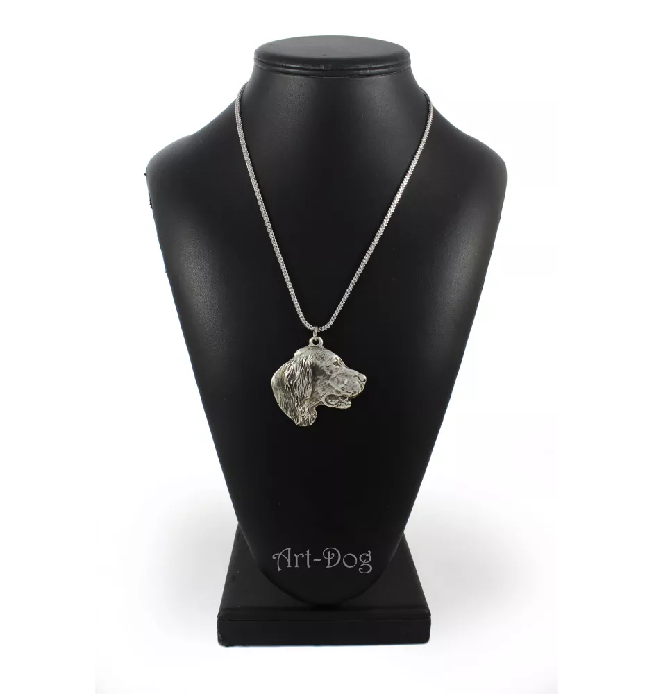 English setter, Lawerack, Laverack - necklace with a dog, dog pendant on a silver chain, unique jewelry from the Art-Dog brand