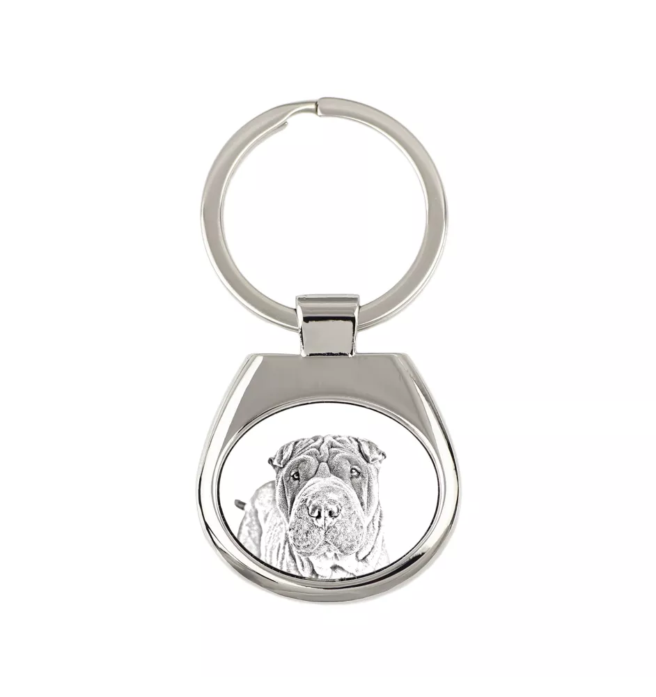 Shar Pei - Schlüsselanhänger mit Hund, Anhänger mit Aufdruck, personalisierter Anhänger der Marke Art-Dog