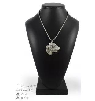 Setter anglais, Setter laverack - un collier avec un chien, un pendentif de chien sur une chaîne en argent, un bijou unique de la marque Art-Dog