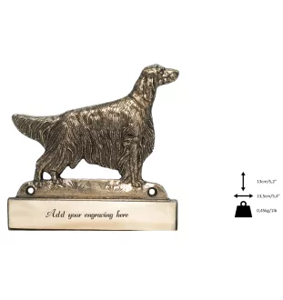 English Setter, Englischer Setter - Haustürschild mit Hund, Messingschild mit Namen, personalisiertes Türschild mit Markennamen Art-Dog