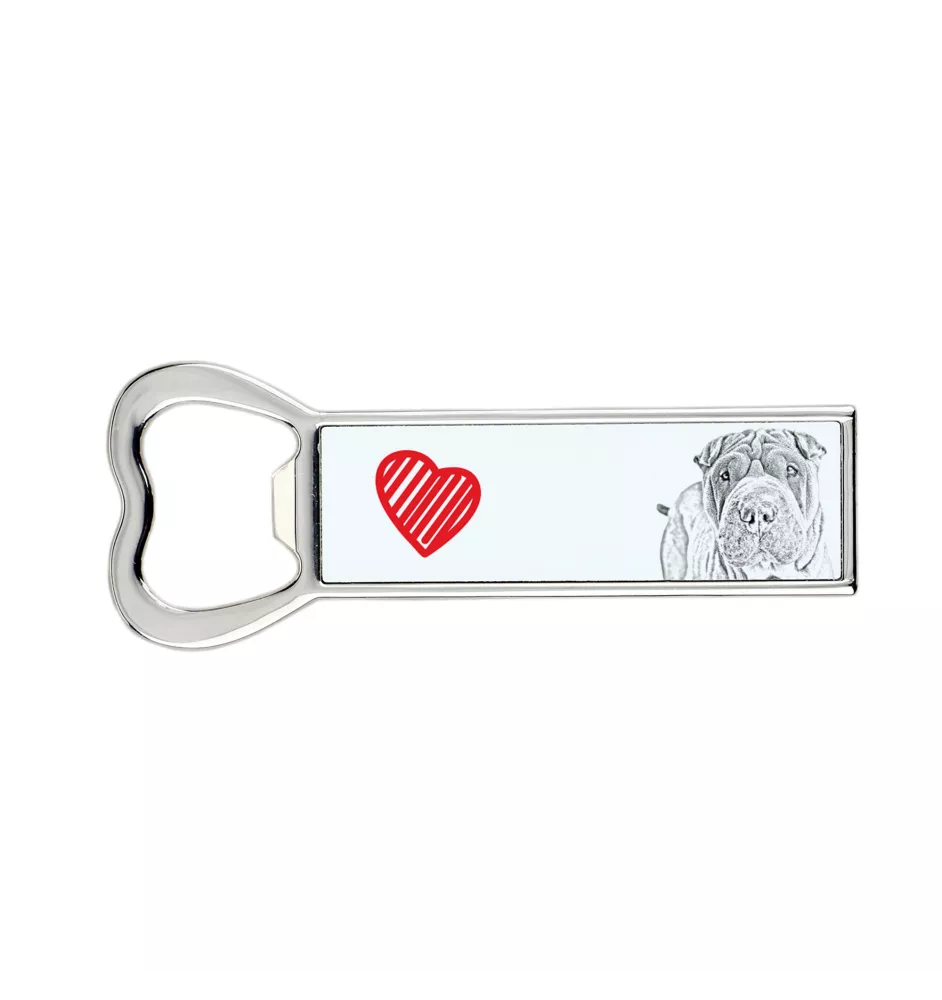 Shar Pei - ouvre-bouteille avec chien, ouvre-bouteille personnalisé pour réfrigérateur, cadeau unique pour homme de la marque Art-Dog