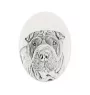 Shar Pei - une plaque commémorative avec une photo de chien, une plaque funéraire avec une impression, une plaque ovale personnalisée de la marque Art-Dog