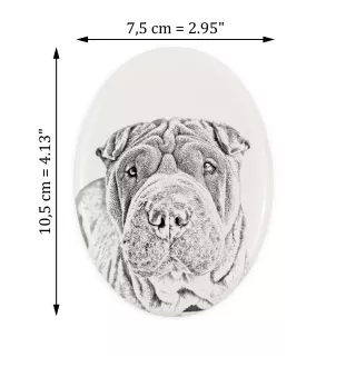 Shar Pei płyta nagrobna ze zdjęciem psa Art-Dog
