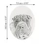 Shar Pei - Gedenktafel mit einem Foto eines Hundes, Grabplatte mit Druck, personalisierte ovale Platte der Marke Art-Dog