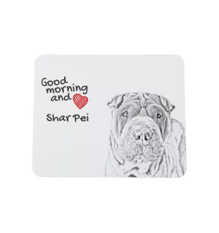 Shar Pei - Mauspad mit Druck, personalisiertes Mauspad mit Hund, einzigartiges Gadget für Büroangestellte von Art-Dog.