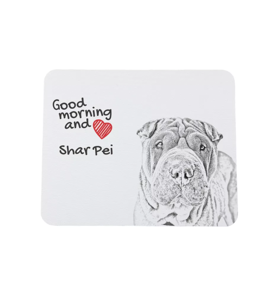 Shar Pei - Mauspad mit Druck, personalisiertes Mauspad mit Hund, einzigartiges Gadget für Büroangestellte von Art-Dog.