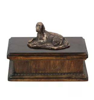 Seter angielski drewniana niska urna Art-Dog