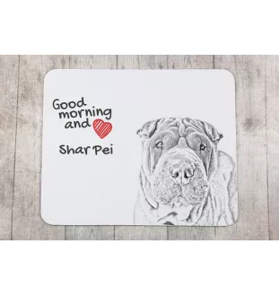 Shar Pei - tapis de souris personnalisé avec impression, tapis de souris personnalisé avec chien, accessoire unique pour employé de bureau de la marque Art-Dog