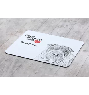 Shar Pei - Mauspad mit Druck, personalisiertes Mauspad mit Hund, einzigartiges Gadget für Büroangestellte von Art-Dog.