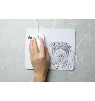 Shar Pei - tapis de souris personnalisé avec impression, tapis de souris personnalisé avec chien, accessoire unique pour employé de bureau de la marque Art-Dog