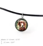 English setter, Lawerack, Laverack - jewelry with your photo box, set of necklace and earrings, personalized products from the Art-Dog brand