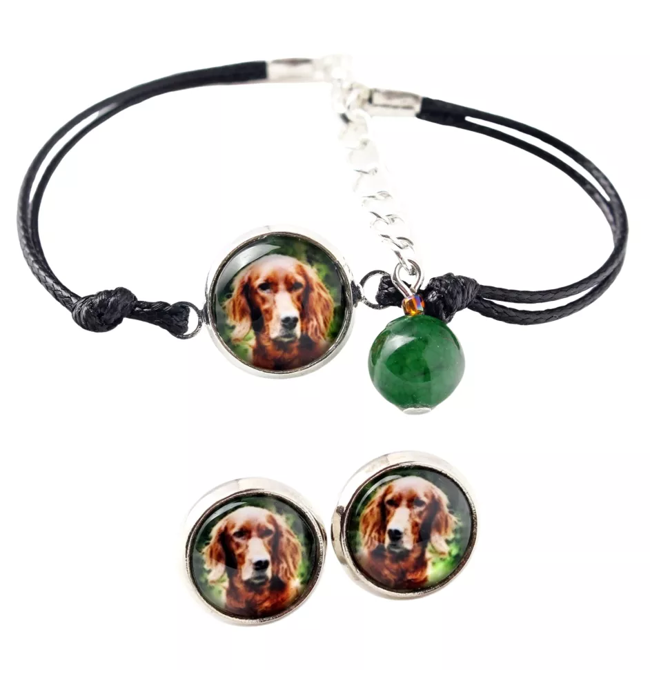 Setter anglais, Setter laverack - ensemble de bijoux avec votre photo, accessoire féminin, article fait main, produit fabriqué à la main avec passion pour la création de la marque Art-Dog