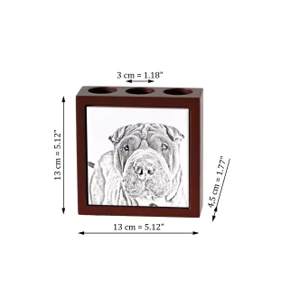 Shar Pei stojak na długopisy z psem Art-Dog