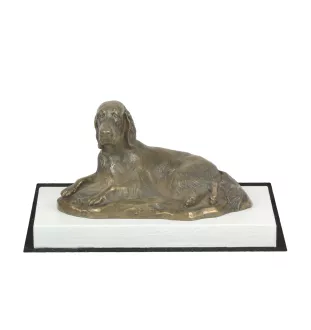English setter, Lawerack, Laverack - dog figurine, figure on a white base, trophy for Art-Dog dog show exhibition
