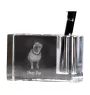 Shar Pei - Porte-stylos, organiseur en cristal avec photo de chien, décoration de bureau unique par la marque Art-Dog