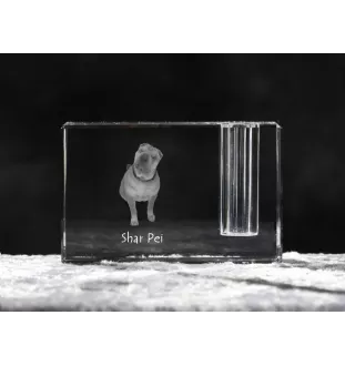 Shar Pei penholder kryształowy z psem Art-Dog