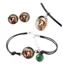 English Setter, Englischer Setter - Schmuckset in einer Schachtel, Halskette, Ohrringe, Armband, Produkte der Marke Art-Dog