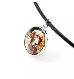 Setter anglais, Setter laverack - ensemble de bijoux dans une boîte, collier, boucles d'oreilles, bracelet, produits de la marque Art-Dog