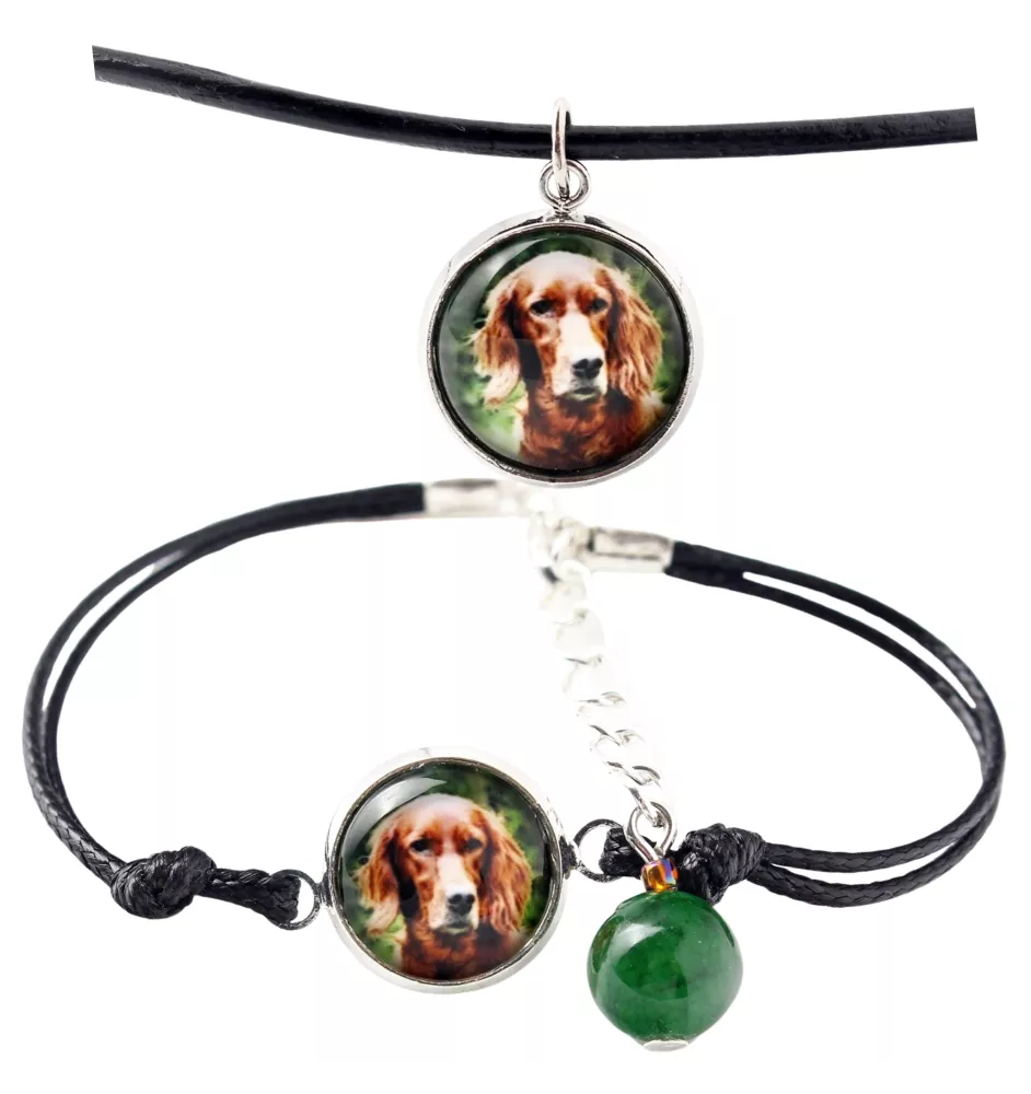 English Setter, Englischer Setter - Schmuckset mit Ihrem Foto, handgefertigtes Set, Armband und Halskette von Art.-Dog.
