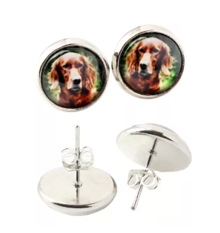 English Setter, Englischer Setter - Ohrringe in einer Schachtel, Ihr Foto, handgefertigter Schmuck, Eigenmarke von Art-Dog.