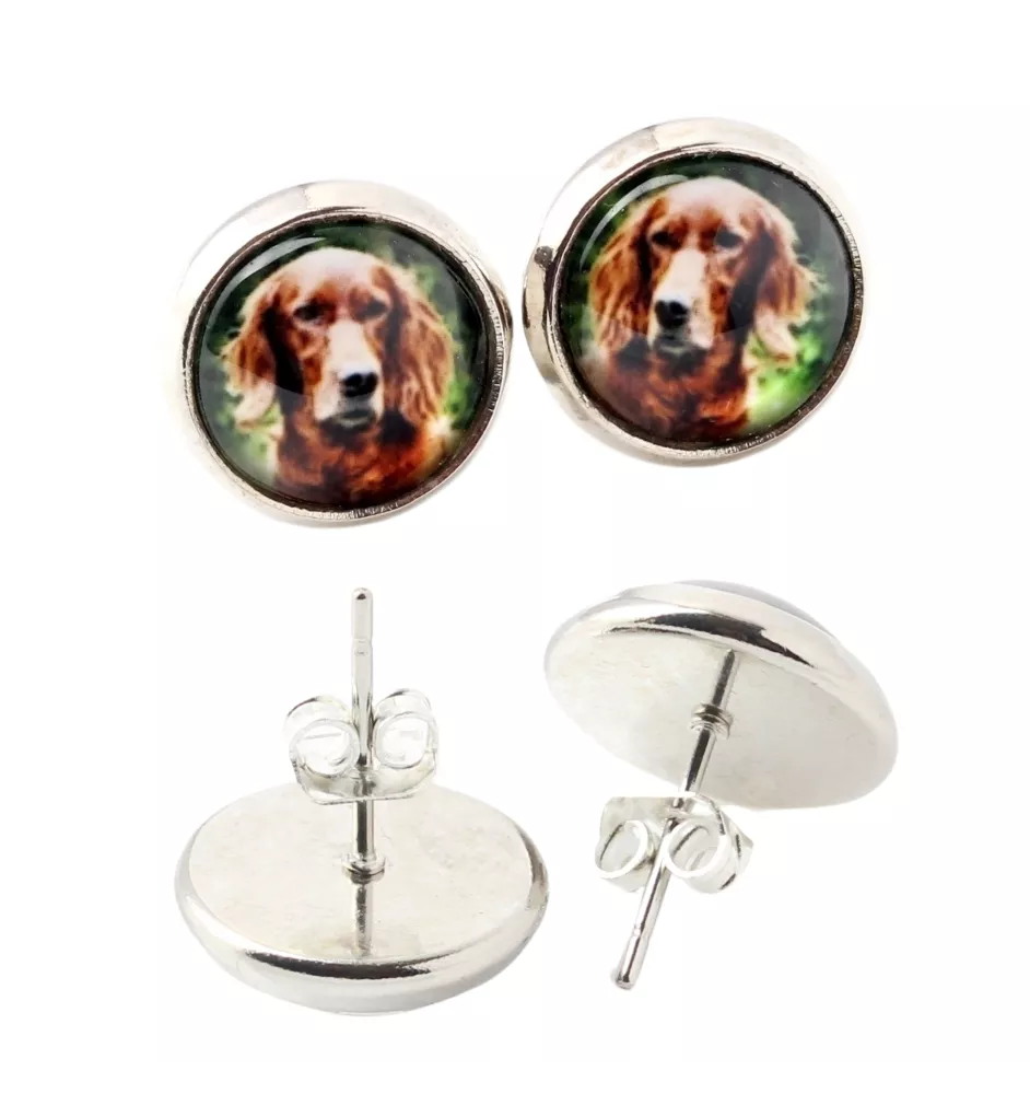 English Setter, Englischer Setter - Ohrringe in einer Schachtel, Ihr Foto, handgefertigter Schmuck, Eigenmarke von Art-Dog.