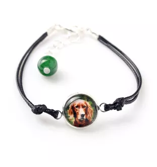 English setter, Lawerack, Laverack - bracelet in a box with your photo, feminine jewelry, perfect gift from Art-Dog brand