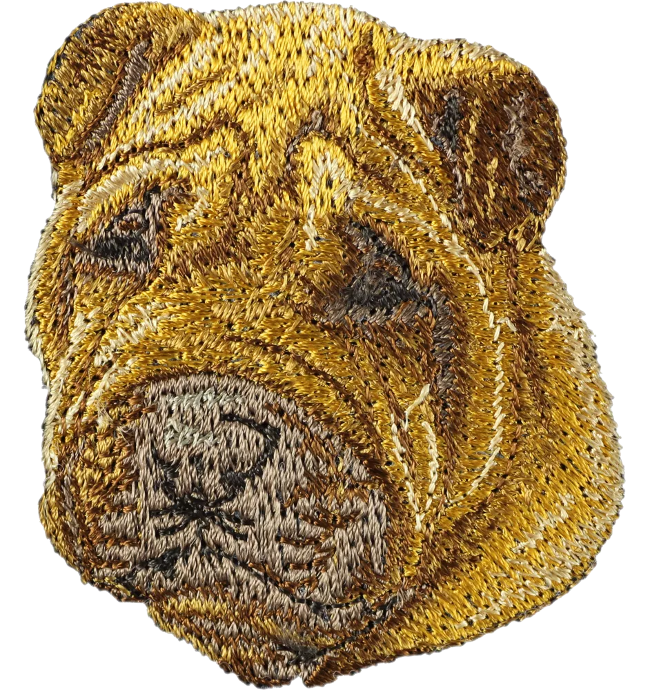 Shar-Pei - Hund geformtes Aufnäher, besticktes Patch, einzigartiges Dekor für den Rucksack der Marke Art-Dog