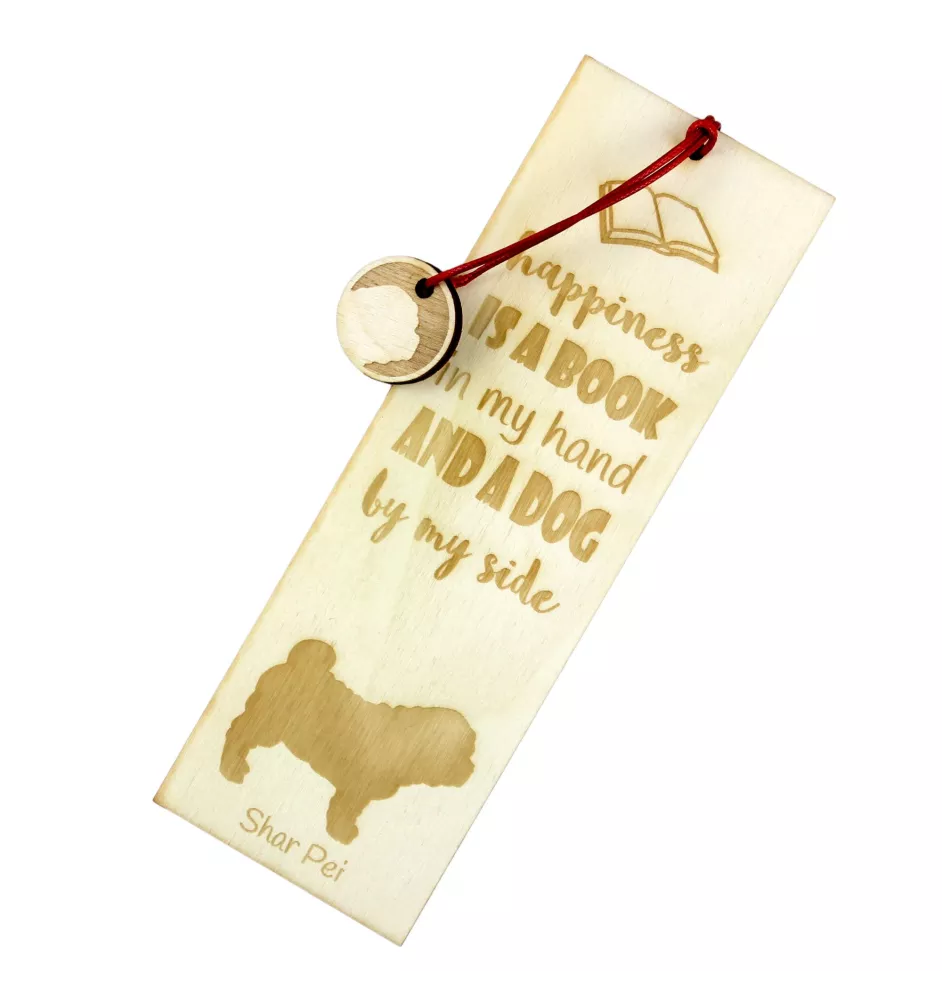 Shar Pei - marque-page pour livre avec chien, marque-page personnalisé, accessoire canin pour les lecteurs de la marque Art-Dog