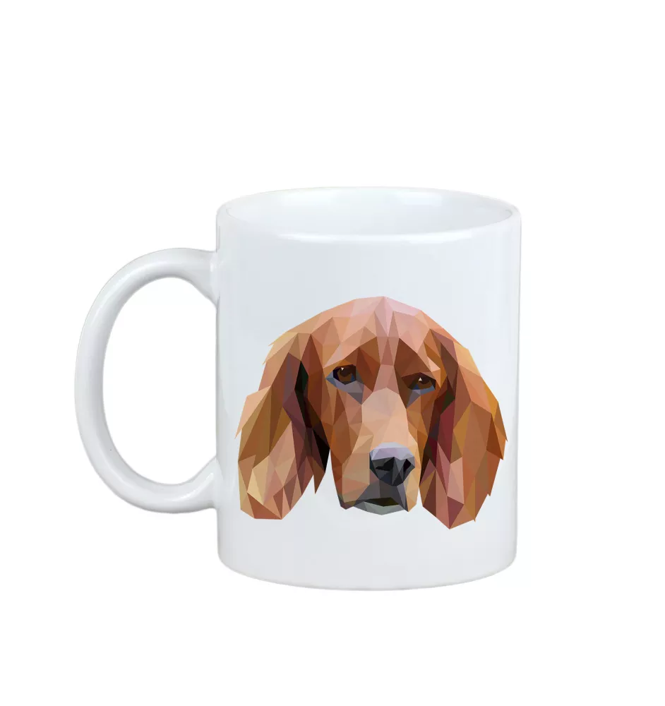 Setter anglais, Setter laverack - tasse avec une photo et un motif de chien géométrique Art-Dog