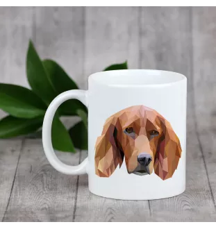 Setter anglais, Setter laverack - tasse avec une photo et un motif de chien géométrique Art-Dog