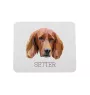 Setter anglais, Setter laverack - tapis de souris géométrique avec photo et inscription Art-Dog