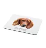 English Setter, Englischer Setter - geometrisches Mauspad mit Bild und Aufschrift von Art-Dog