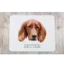 English Setter, Englischer Setter - geometrisches Mauspad mit Bild und Aufschrift von Art-Dog