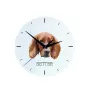 English setter, Lawerack, Laverack - geometric wall clock with a picture and the brand name Art-Dog