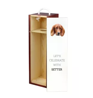 Seter angielski pudełko na wino geometryczne Art-Dog