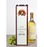 English Setter, Englischer Setter - geometrische Box mit einem Bild und Schriftzug für Wein der Marke Art-Dog