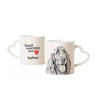 English Setter, Englischer Setter I - Tasse mit Hund, entzückende Tasse mit herzförmigem Henkel, universelles Geschenk der Marke Art-Dog