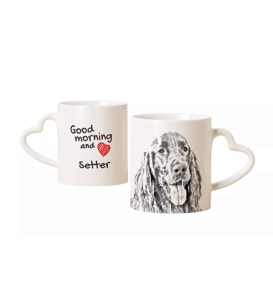 English Setter, Englischer Setter I - Tasse mit Hund, entzückende Tasse mit herzförmigem Henkel, universelles Geschenk der Marke Art-Dog