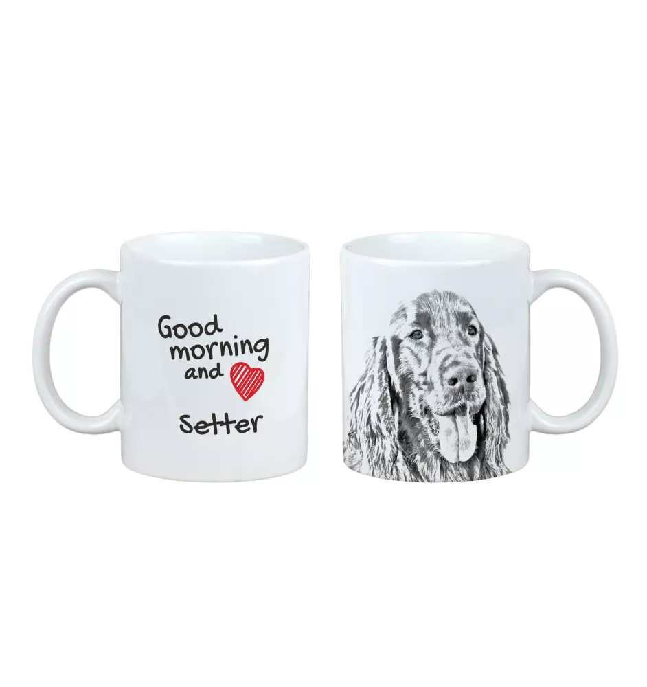 English setter, Lawerack, Laverack I - cup with a dog, cup with a photo, personalized gift from the Art-Dog brand