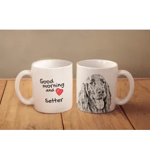 English setter, Lawerack, Laverack I - cup with a dog, cup with a photo, personalized gift from the Art-Dog brand
