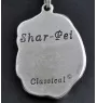 Shar Pei - un collier avec un chien, un pendentif de chien sur une chaîne en argent, un bijou unique de la marque Art-Dog