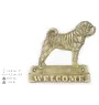 Shar Pei - a door sign with a dog, a brass welcome plaque, a unique sign with the inscription Welcome from the Art-Dog brand