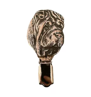 Shar-Pei - Brosche mit Clip, Startnummernhalter, versilberte Anstecknadel für Hundeausstellungen der Marke Art-Dog