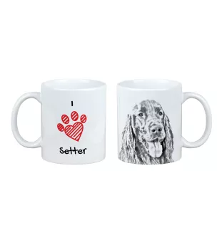 Seter angielski kubek z psem I love Art-Dog