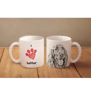 English setter, Lawerack, Laverack I - cup with a dog, cute cup with graphics, a gift with your photo from the Art-Dog brand