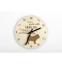 Shar Pei - clock with a dog, wooden clock, wall clock for dog lovers, clock for desk and shelf, Art-Dog