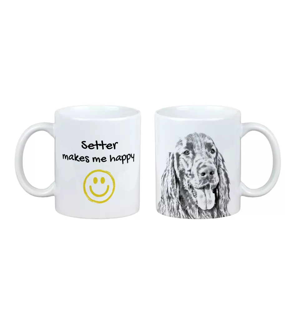 English setter, Lawerack, Laverack I - cup with a dog, cheerful cup for a dog lover, personalized gift from the Art-Dog brand